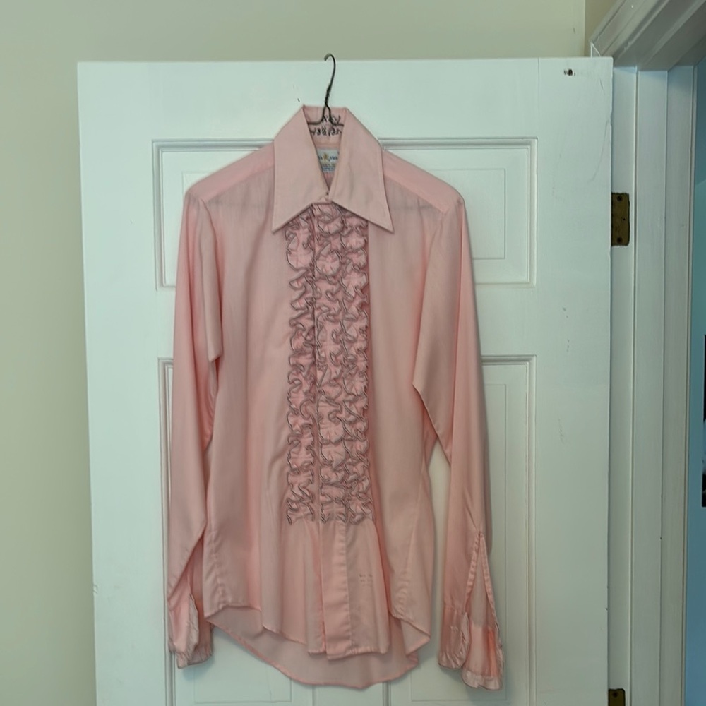 Vintage 1970s Men’s Ruffled Tuxedo shirt